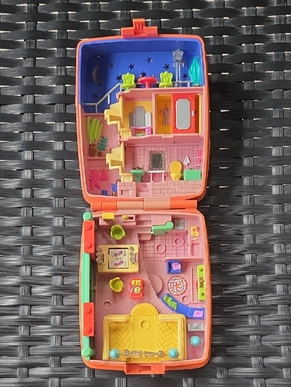 ✨🎀 Vintage 1994 Bluebird Polly Pocket Starbright Dinner Party Compact Only 💝✨